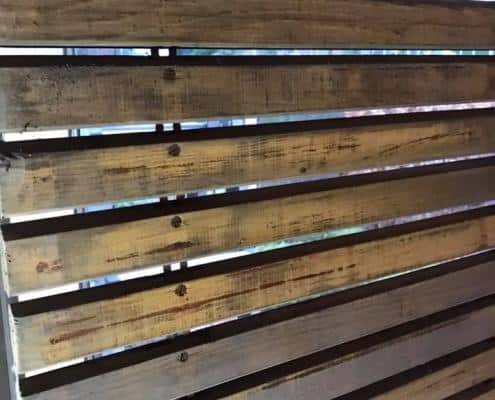 Oude houten rolluiken