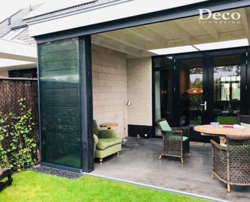 Terrasoverkapping met glaswand Terrasoverkapping met glaswand in Rosmalen