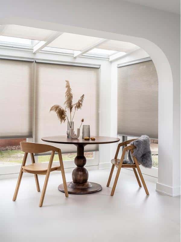 duo-plissegordijn-isolatie-deco-zonwering duo plissegordijen isolerend deco zonwering