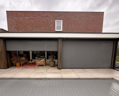 heroal-somfy-screens-windvast-zilver-frame-deco-zonwering-heesch Extra grote solar screens van Heroal en Somfy