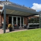 Open lamellen constructie voor zonwering Stobag